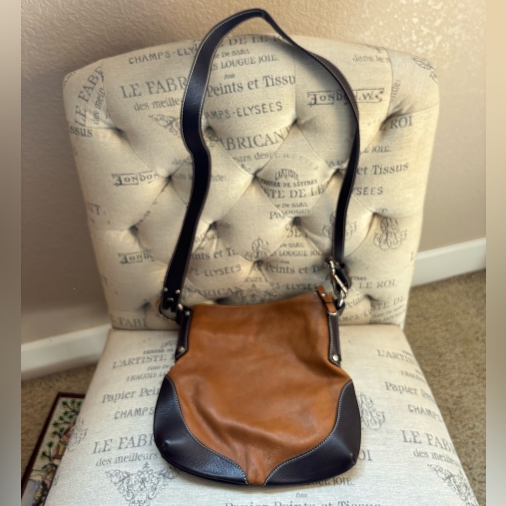 Peruzzi Firenze 2 tone leather crossbody handbag